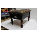 Vintage Foot Stool With Stool Lift Compartment