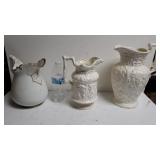 (3) Decorative Water Pitchers