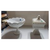 (2) Decorative Candy  Dishes - One With Miniature