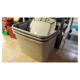 (3) Storage Totes With Lids
