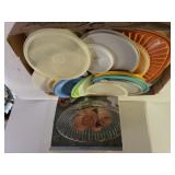 Round Serving Basket & Assorted Plastic Tops