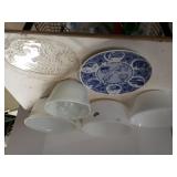 White Glass Bowls, Bermuda Decorative Plates &