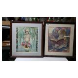 (2) Framed Needle Point Work