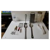 Vintage Kitchen Utensils - Grater, Masher,