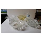 Beveled Glass Serving Bowls
