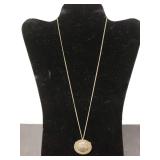 Ornate Mexican Sterling Necklace Aztec Design