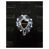 Vintage Brooch Signed Lisner- Smokey Topaz