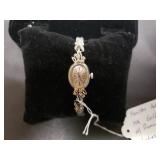 Antique Hamilton Ladies Watch W/diamond Chips 14K