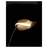 Vintage Leaf Brooch - 12KT Gold