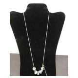 Snowman Murano Art Glass Bead Necklace Chain