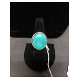 Natural Turquoise Ring Marked 925 Size 8