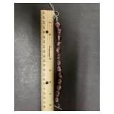 Purple Boho Glass Bead Bracelet