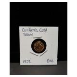 1872 California Gold Token One