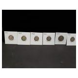 Lot Of 5 Silver Coins - Mercury Dimes & Standing