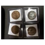 Lot Of 4 Early American Large Central- 1818,