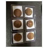 Lot Of 6 British Large Cent - 1862, 1918, 1922,