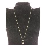 14K GF Necklace W/light Pink Stone