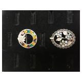(2) Broaches - (1) Marked Sterling, (1) Marked
