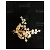 12KT Pearl Brooch