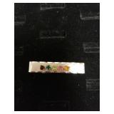 Sterling Silver Tie Clip W/rhinestones