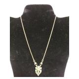 Vintage Van Dell Floral Rhinestone Necklace