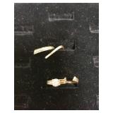 Ladies Wedding Band Set (Cut In Pieces) Marked