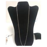 Long Silver Necklace/Chain Marked 925 - Clasp Has