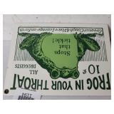 Frog In Your Throat Lozenge Metal Sign