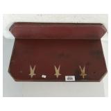 Wooden Red Star Wall Shelf