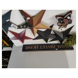 Metal & Wood Star Decor & Home Sweet Home Sign