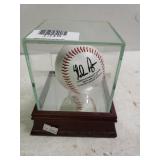 In Case Signed Nolan Ryan 5000 Strikeout Ball