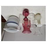 Assorted Flower Vases & Pitcher