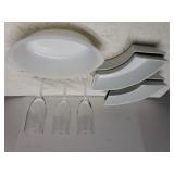 Champagne Glassware & Glass Bakeware,  Dip Trays