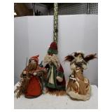 Christmas Dolls & Broom Decor
