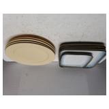 Pier 1 Ironstone Plates & Green Square Plates