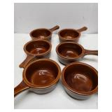 Brown Stoneware Soup Bowls