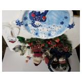Christmas Decor- Candle Holders, Serving Plate,