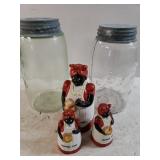 Vintage Mason Jars & Salt/pepper Shakers & Bell