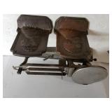 Vintage Scale & Cast Iron Lincoln Bookends