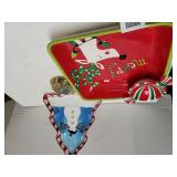 Christmas Dip & Chip Platter, Snowman Platter &