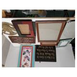 Assorted Picture Frames, Decorative Wood Board,