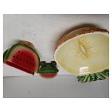 Glass Pineapple Dip & Chip Dish, Watermelon