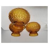 Gold Tinted Glass Lamp Globes(3)
