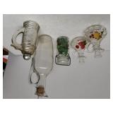 Assorted Glassware & Avon Decor