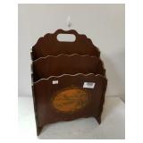 Old Fashioned Wooden Magazine Rack