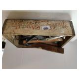 Wooden 7up Crate With Assorted Tools & More