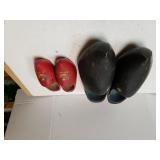 Large & Small Pair Of Wooden Shoes