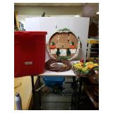 Red Tote With Assorted Decor