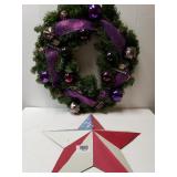 Ravens Christmas Wreath & Patriotic Star