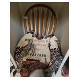 Wooden Kitchen Chair & Apple Inspired Blanket